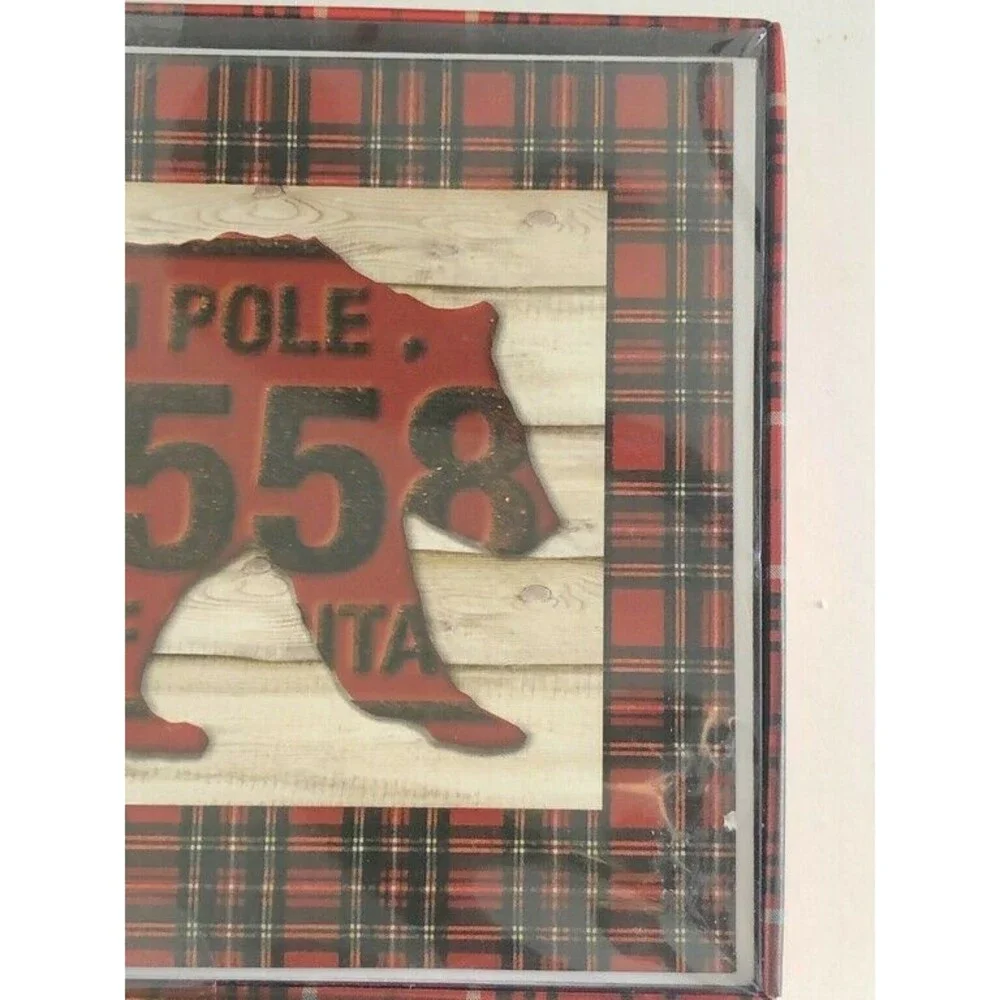 FARMHOUSE plaid bear